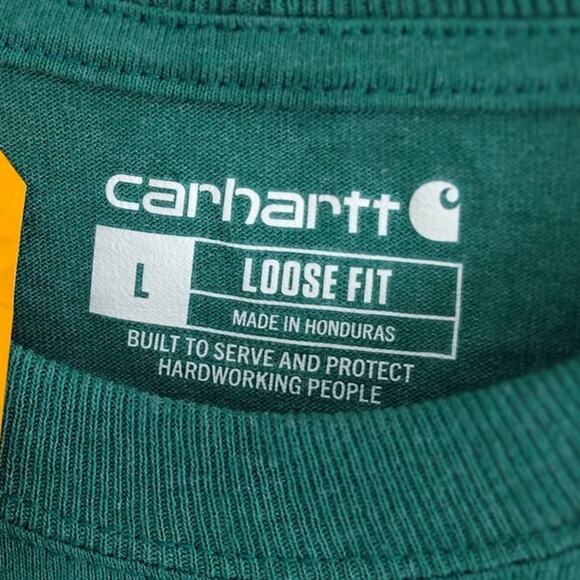 Carhartt NEW Green Loose-Fit Heavyweight Short-Slv Pocket TShirt Tee Men's Large - Picture 4 of 7